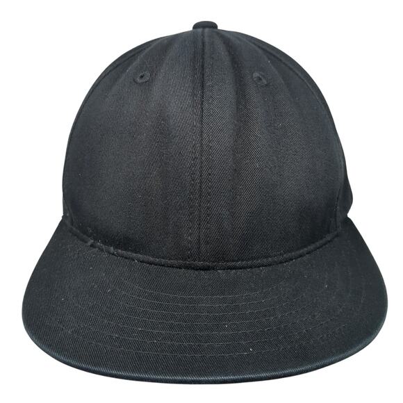 KB ETHOS Snapback Hat Black One Size Adjustable Solid Vent Holes Blank - Picture 1 of 9